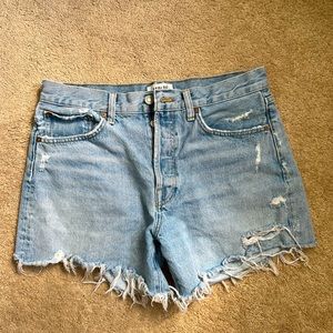 Agolde Long Parker Denim Shorts